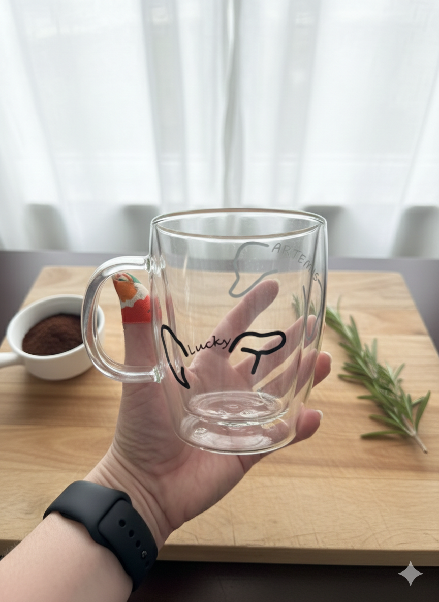 Custom Pet Ears Coffee Mug – Made from Your Pet’s Photo