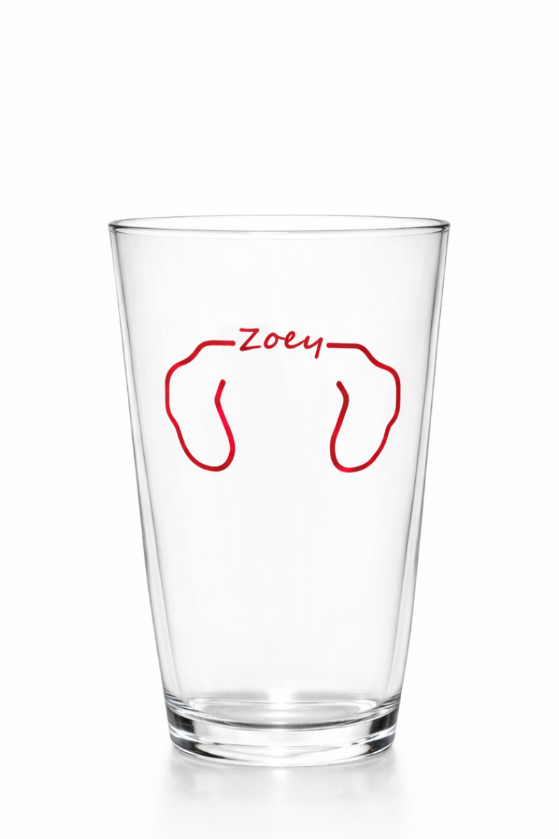 Custom Pet Ears Pint Glass – Made from Your Pet’s Photo