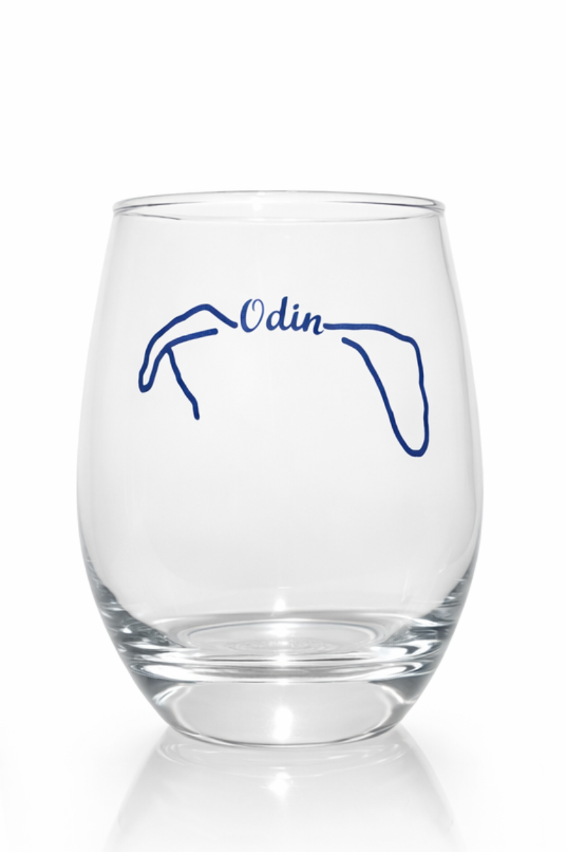 Custom Pet Ear Stemless Wine Glass – Made from Your Pet’s Photo