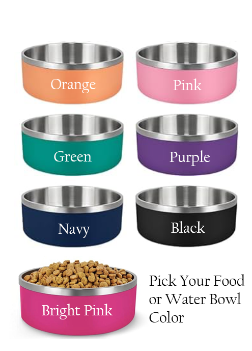 Custom Pet Ears Food or Water Dish – Made from Your Pet’s Photo
