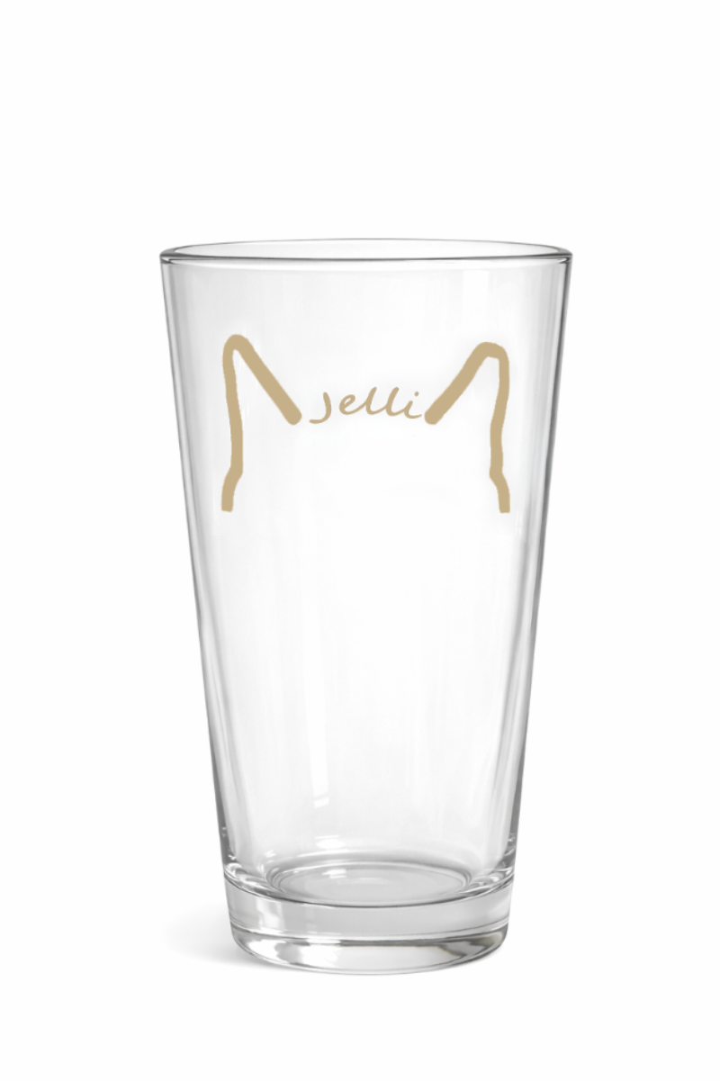 Custom Pet Ears Pint Glass – Made from Your Pet’s Photo