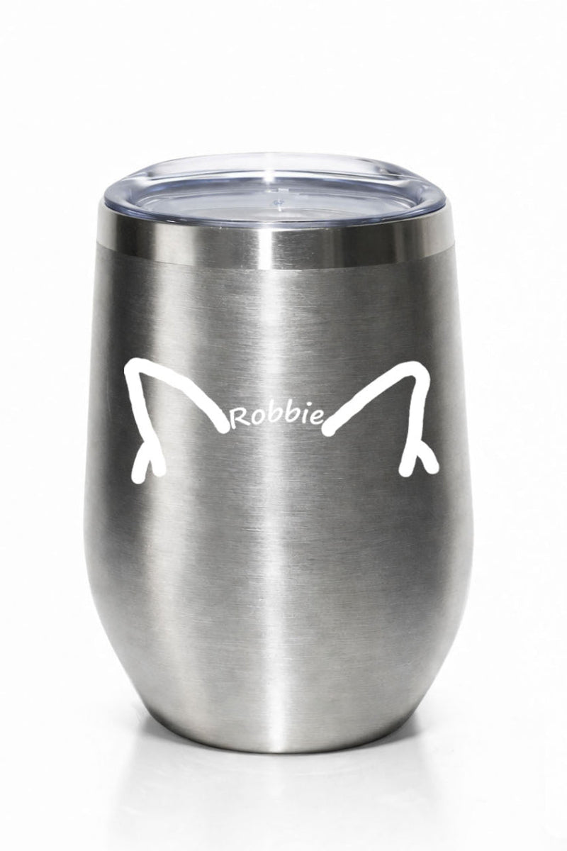 Custom Pet Ears Wine Tumbler – Made from Your Pet’s Photo